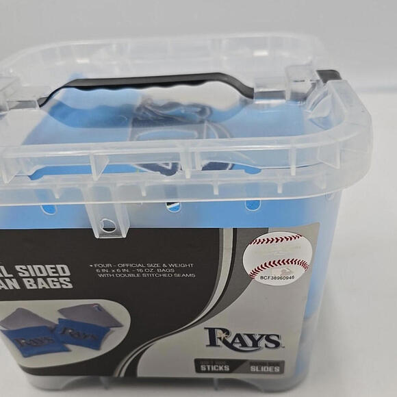 Tampa‎ Bay Rays MLB Corn Hole Bean Bags (SET OF 4) with Case - Picture 5 of 8
